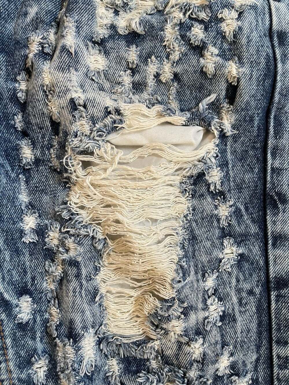 Trillnation Acid Wash Distressed Denim Jeans Size 32 - Picture 5 of 6